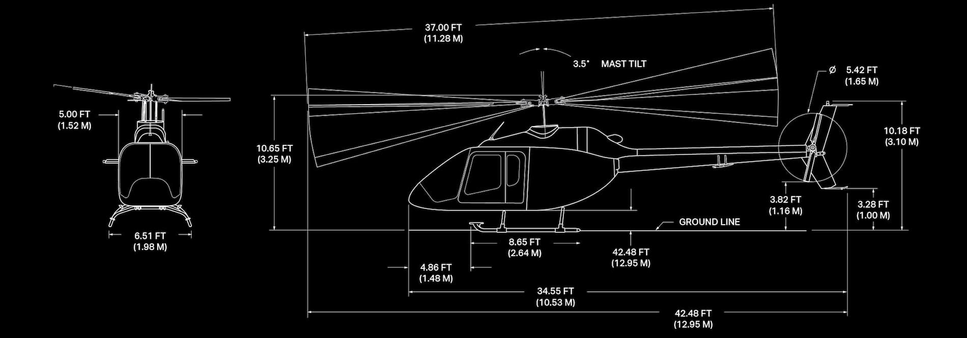 Bell 505の仕様画像